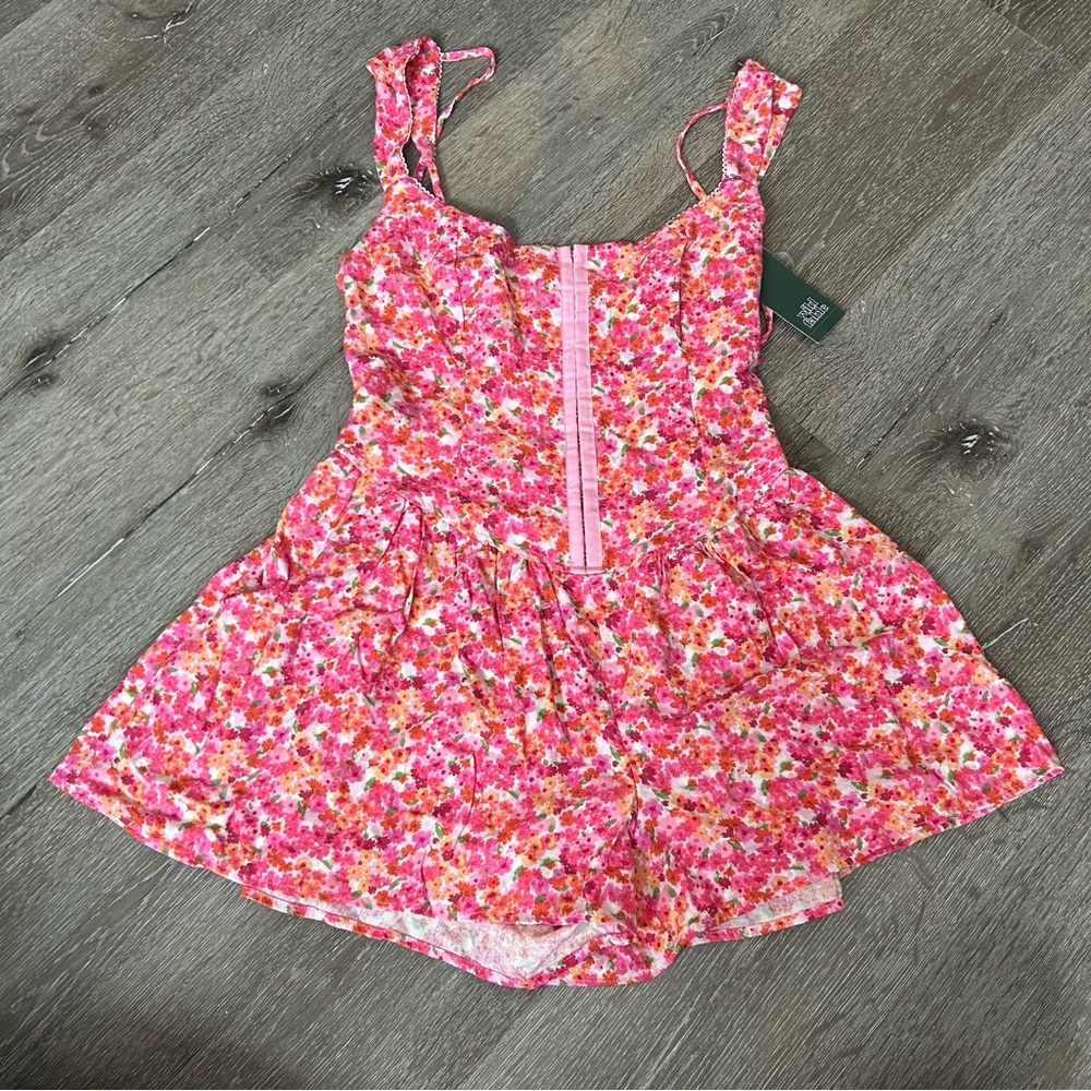 NWT Small Wild Fable Pink Floral Romper